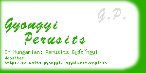 gyongyi perusits business card